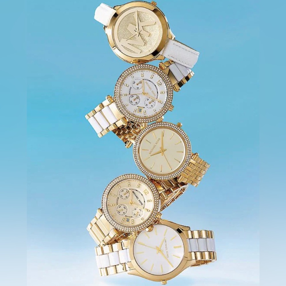Authentic Michael Kors Gold Plated Chronograph Watch - Picture 4 of 17